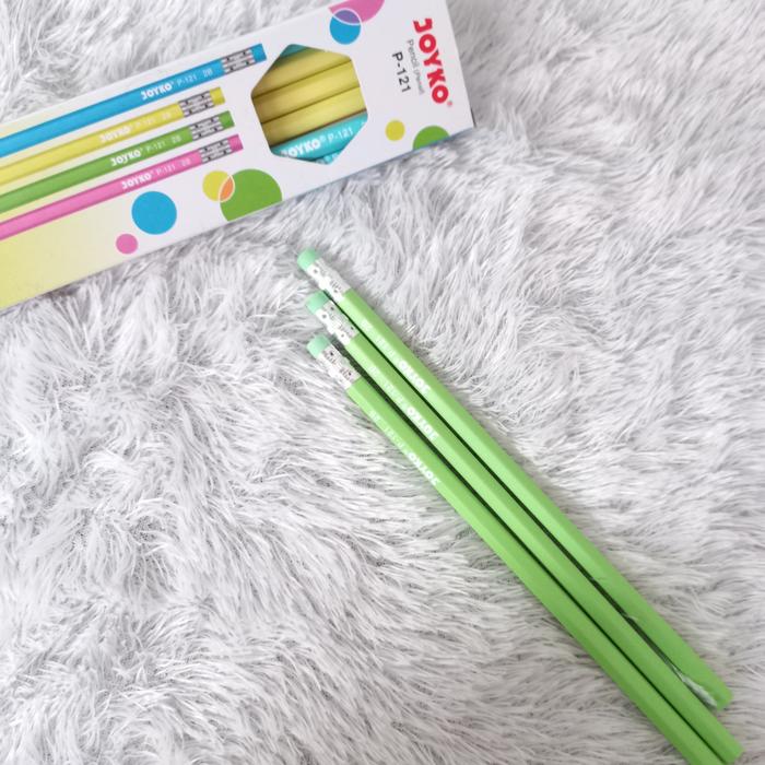 Gambar PENSIL JOYKO 2B SOFT PASTEL DENGAN UJUNG PENGHAPUS - green dari MisshaStationery undefined Tokopedia