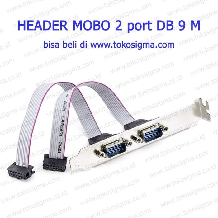 Gambar HEADER DB 9 MALE WITH IDC PIN9 CABLE TO MAIN BOARD - Double Port dari Toko Optima Kirana undefined Tokopedia