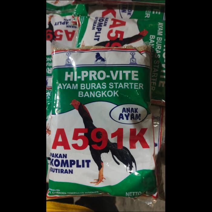 Gambar pakan ayam bangkok, pur ayam 591 asli, di jamin A591K HI PRO VITE dari warung burung nariyah jaya undefined Tokopedia