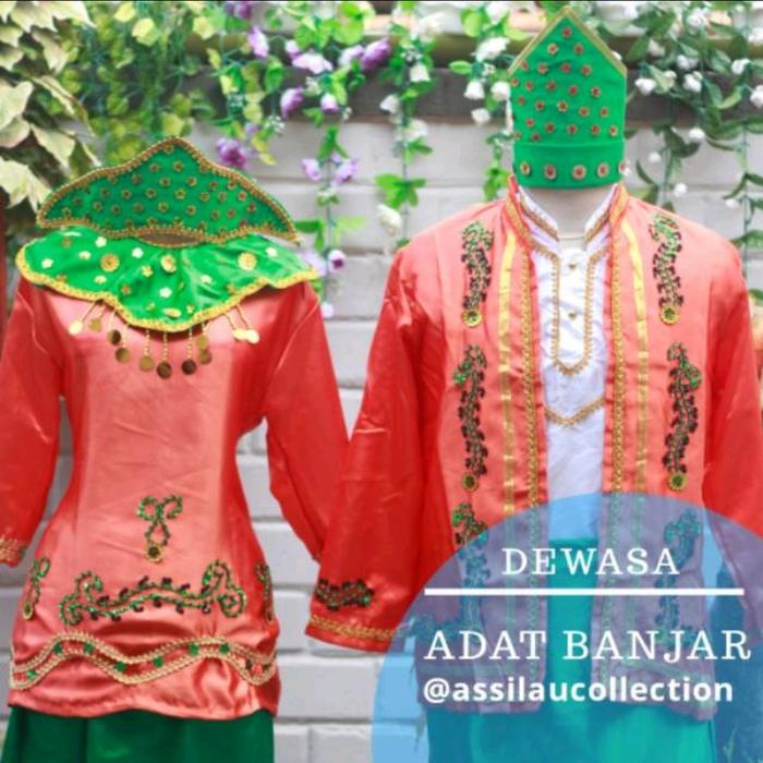 Gambar Baju Adat Banjarmasin Dewasa // Pengantin Banjar - Pria Merah, XXL dari NDuZzT OLSHOOP undefined Tokopedia