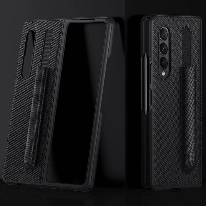 Gambar Leather DOFF CASE Z Fold3 with spen slot thin Samsung galaxy Fold 3 5G - CARBON HITAM dari i-case undefined Tokopedia