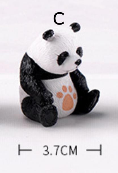 Gambar miniatur panda lucu utk bermain sensory anak, pajangan, diorama, maket - C dari VJKids undefined Tokopedia