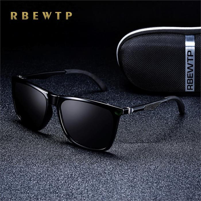 Gambar Kacamata retro pria original polarized UV 400 Full Hitam - Hitam dari TuanmudaStoree undefined Tokopedia
