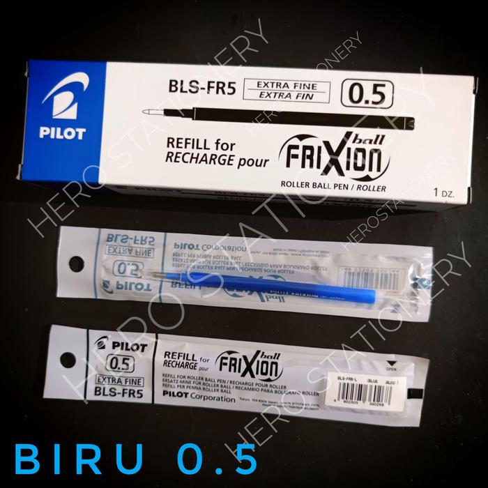 Refill pena pilot frixion 0,5 mm (tinta bisa dihapus) BLS-FR5 (biru) di  Lunastationery Tokopedia