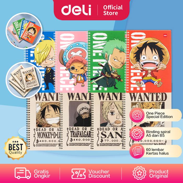 Gambar Deli Spiral Notebook / Buku Tulis Spiral A5/B5 60 Lembar 70GSM EN00X - A5 dari Deli Stationery Indonesia undefined Tokopedia