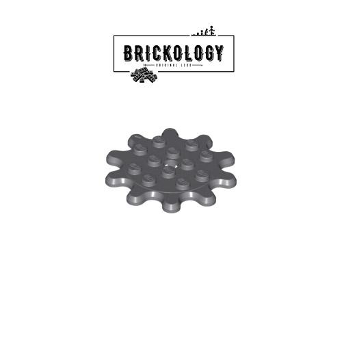 Gambar Lego Plate, Round 4 x 4 with 10 Gear Teeth / Flower Petals-DBG-35443 dari Brickology undefined Tokopedia