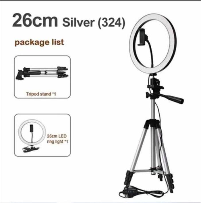 Gambar Paket Hemat Ring Light 26CM + Tripod 1M 3110 Lampu TIKTOK dari Inboxmobile undefined Tokopedia