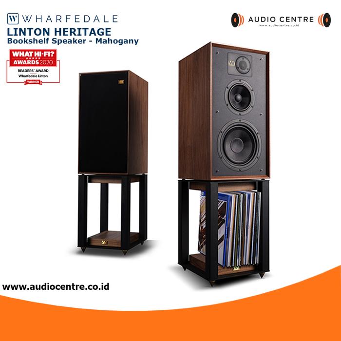 Gambar Wharfedale Linton Heritage Bookshelf Speaker with Original Stand - Mahogany Oak dari Audio Centre Official undefined Tokopedia