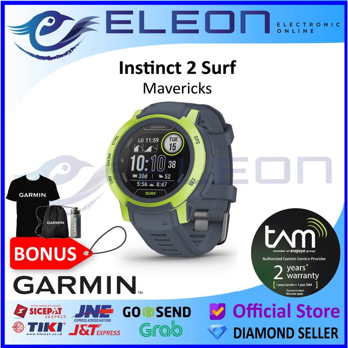 Gambar Garmin Instinct 2 Surf Edition Mavericks - Garansi Resmi TAM 2 Tahun dari ELEON undefined Tokopedia