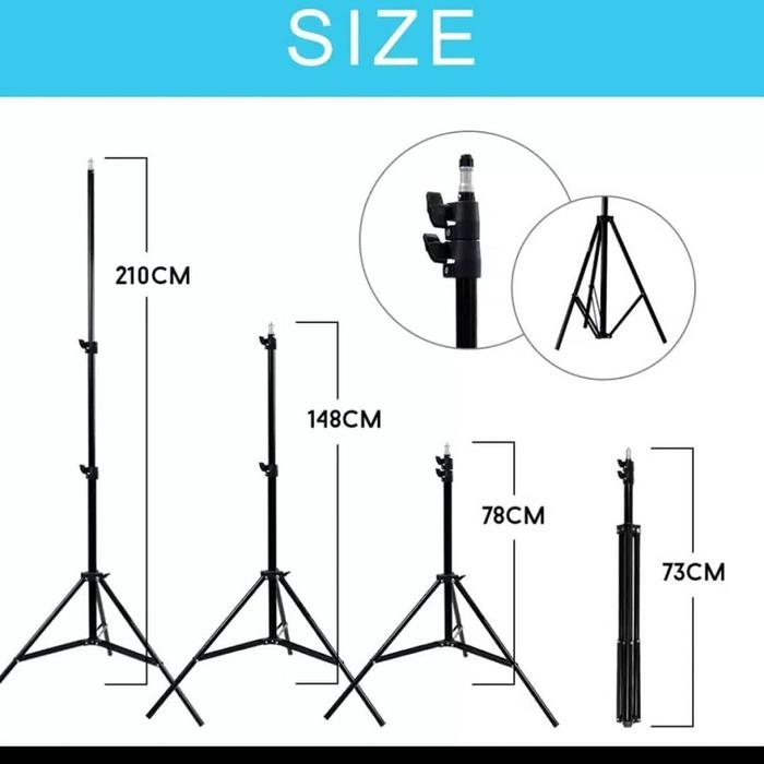 Gambar Ring Light 26cm + Tripod 2.1m - Lampu Makeup - Lampu TIKTOK - TRIPOD 2.1M dari Inboxmobile undefined Tokopedia