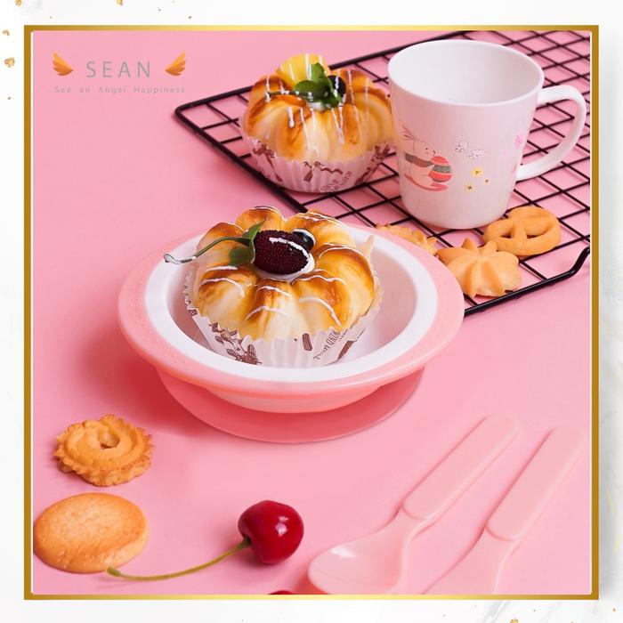 Gambar Baby Feeding Set Alat Makan Anak Bayi Suction Cup - Merah Muda dari Seanidshop undefined Tokopedia