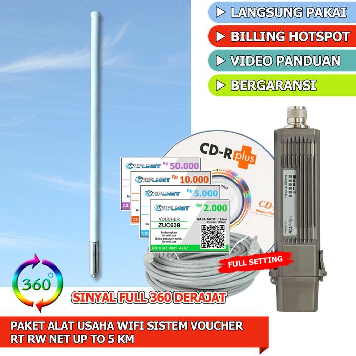 Gambar Paket wifi hotspot Sistem Voucher RT RW NET 5 Km sinyal 360 derajat - METAL 52 AC dari GLOBAL AKSES TEKNOLOGI_NEW undefined Tokopedia