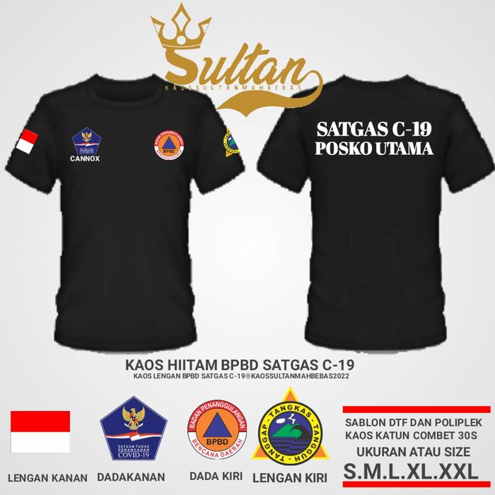 Gambar kaos SatgasC-19//baju bobd satgas c19 - Hitam, S dari MisterMo(KSB) undefined Tokopedia