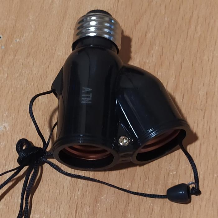 Gambar fitting tarik 2 cabang - Hitam dari AT EL undefined Tokopedia