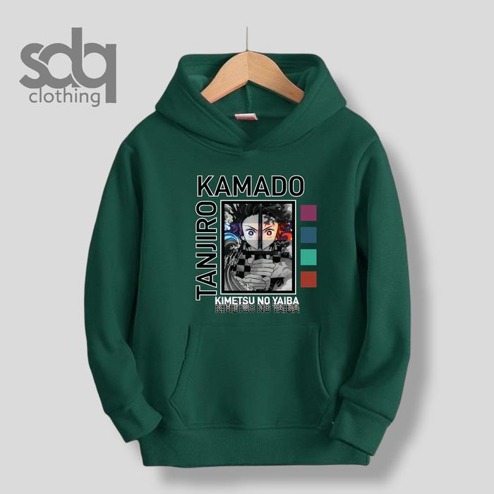 Gambar Jaket Sweater Hoodie Anak Laki Laki Tanjiro Kamado Umur 2 - 12 Tahun - Hijau, S dari Sidqi_Clothing undefined Tokopedia