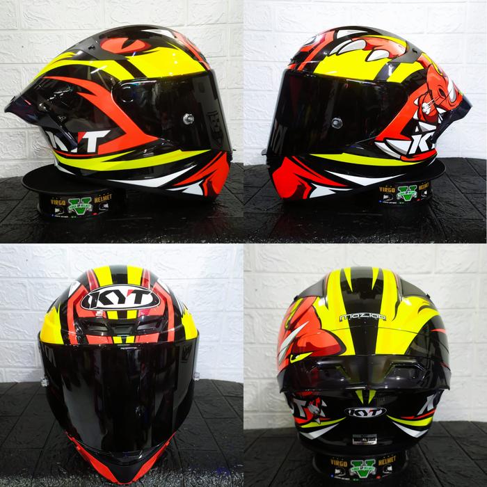 Gambar KYT HELM TT COURSE MOTIF RHINO PAKET GANTENG - PG Rino V.DSmok, M dari jodoh Helmet undefined Tokopedia