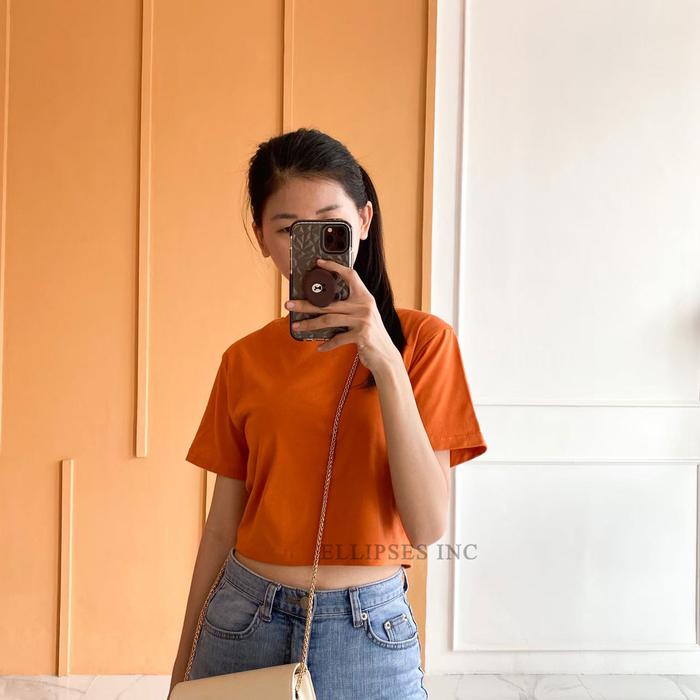 Gambar Ellipsesinc - Crop Top Lengan Pendek - Bata, XL dari ELLIPSESINC undefined Tokopedia