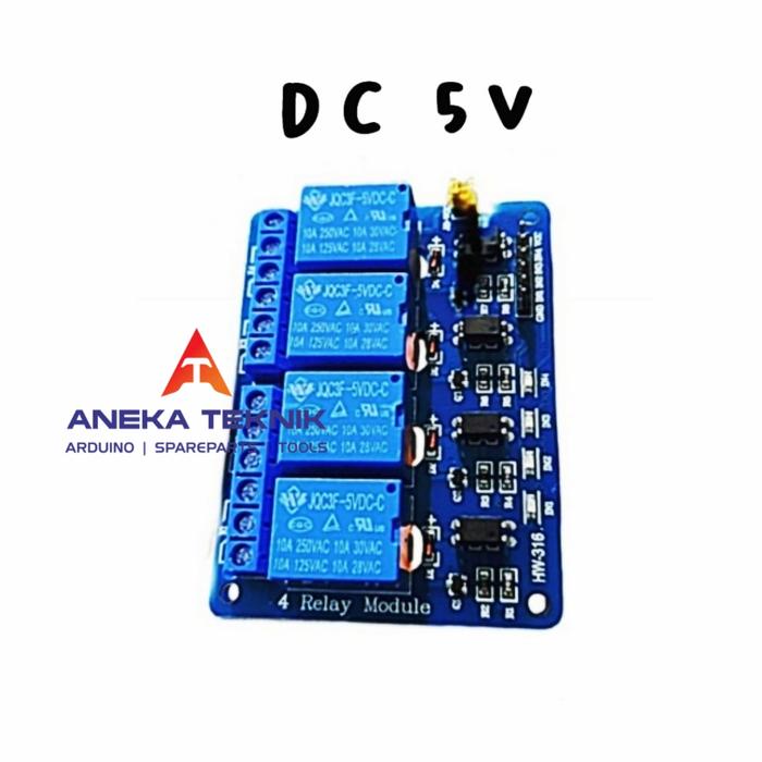 Gambar Optocoupler 4 Channel Relay Module DC 5V / DC 12V - 5V dari Toko Aneka Teknik_NEW undefined Tokopedia