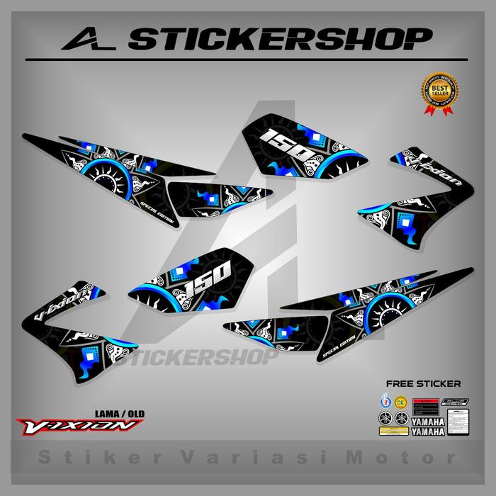 Gambar STRIPING YAMAHA VIXION OLD / LAMA / THAILOOK / VARIASI / GRAFIS 5 Kendaraan Motor Motorcycle - Biru dari alstikervariasi undefined Tokopedia