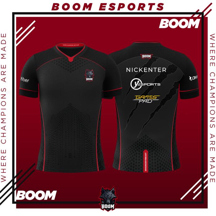 Gambar JERSEY OFFICIAL 2021 - CUSTOM NICKNAME - L dari BOOM Esports undefined Tokopedia