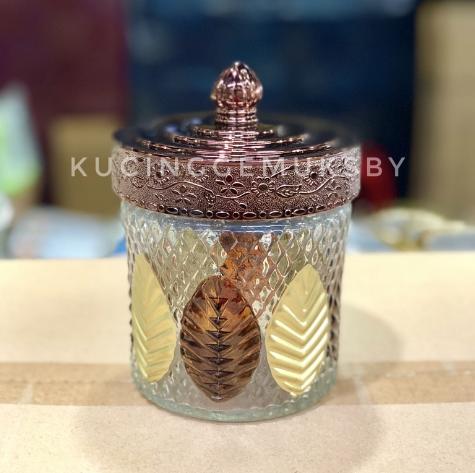 Gambar Toples Kaca Daun Coklat Import untuk Lebaran model baru bisa set - S dari inaini store undefined Tokopedia