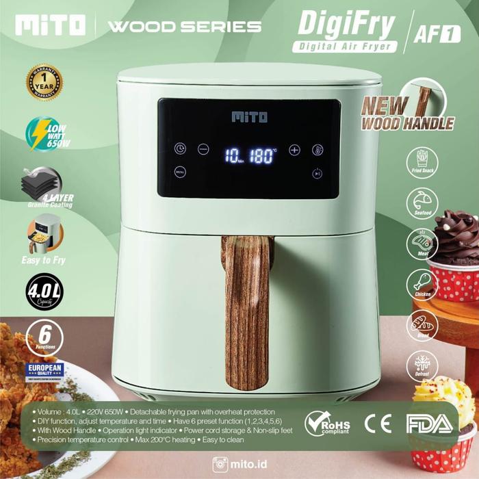 Gambar Air fryer digifryer AF1 Mito - Green wood dari Fuilyshop undefined Tokopedia