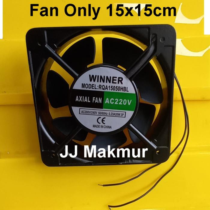 Gambar Cooling Fan Winner Metal 15x15cm 220V AC Kipas Angin Besi Kotak 15x15 - FAN ONLY dari JJ Makmur Electronic undefined Tokopedia