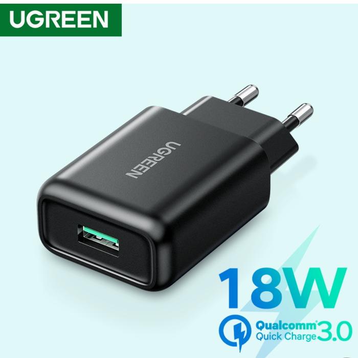 Gambar Ugreen Charger 3A 18W Qualcomm QC 3.0 - Ugreen Wall Charger 18 Watt 3A - Putih dari realstar undefined Tokopedia