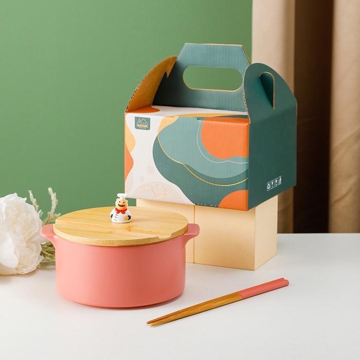 Gambar Premium Gift Hotpot abowl Set/ Mangkuk Panci Keramik Nordic Cocok Kado - Merah Muda dari mode shop online store undefined Tokopedia