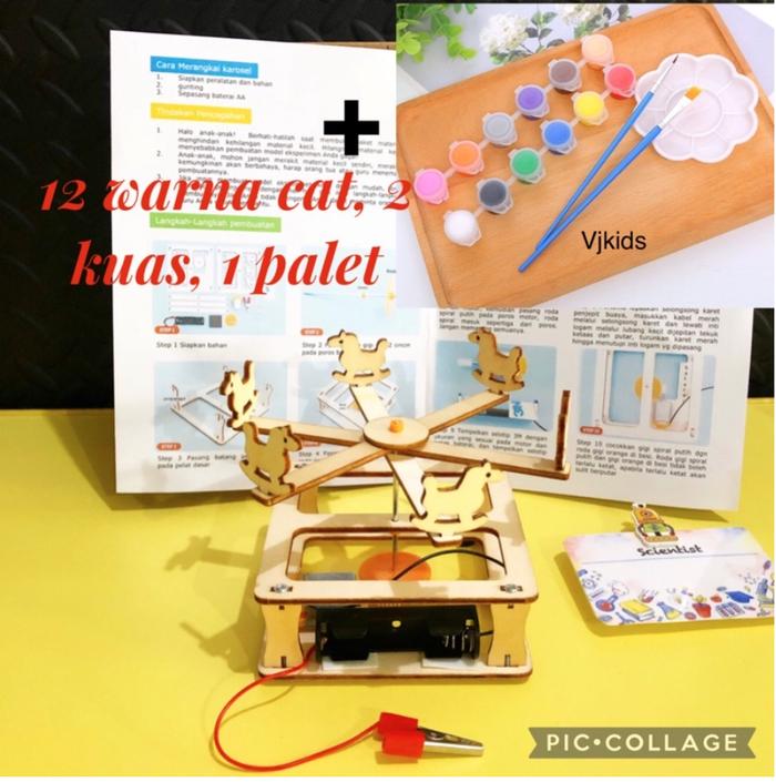 Gambar science project vjkids diy komidi putar mainan edukasi untuk anak - komidiputar+cat dari VJKids undefined Tokopedia