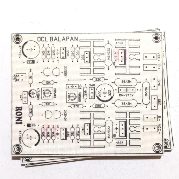 Jual PCB OCL Balapan OCL 1500W Khusus Lapangan FIBER by RONI - Kab