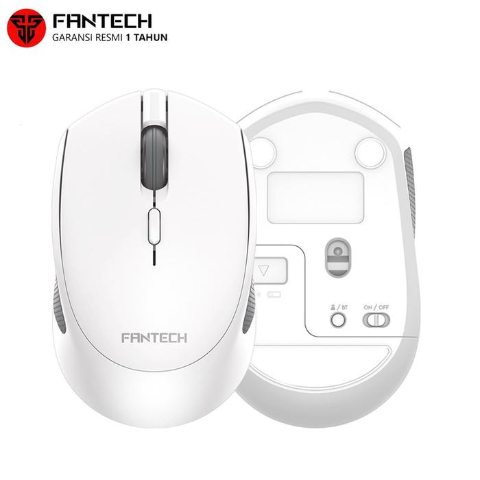 Gambar Fantech W190 Wireless Bluetooth Mouse - Dual Connection - Silent Mouse - Putih dari SuperstoreComputindo undefined Tokopedia