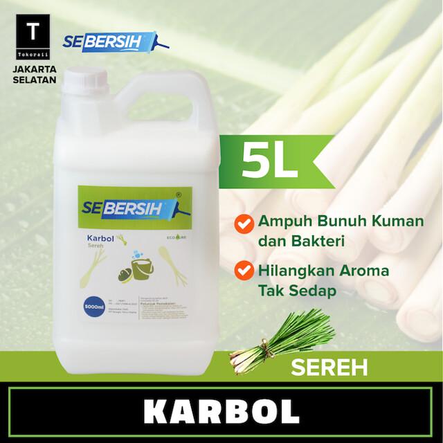 Gambar Karbol SEBERSIH 5 Liter Sereh / Cemara Pembersih Kuman - All Shipment - Sereh dari tokoraii undefined Tokopedia