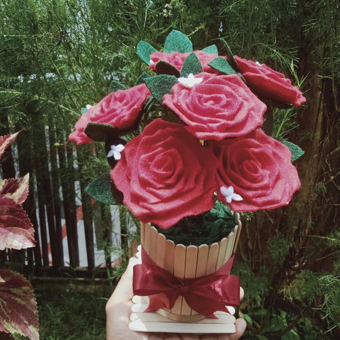 Gambar BUNGA KAIN FLANEL - Merah dari Jurus Mala undefined Tokopedia