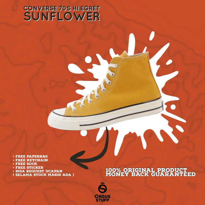 Gambar CONVERSE 70s HI EGRER SUNFLOWER ORIGINAL RESMI MAP UNISEX - Kuning, 39 dari Orgus Stuff undefined Tokopedia