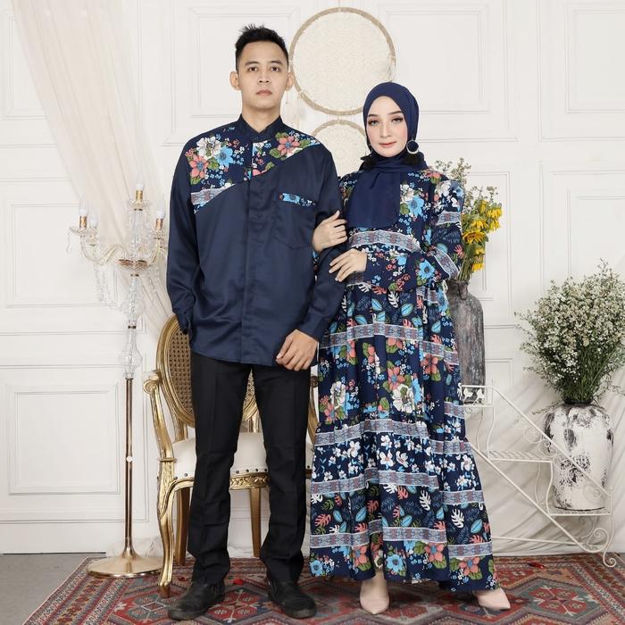 Gambar Couple Fitria/Baju Couple Muslim - Navy dari SHOPNETIC undefined Tokopedia