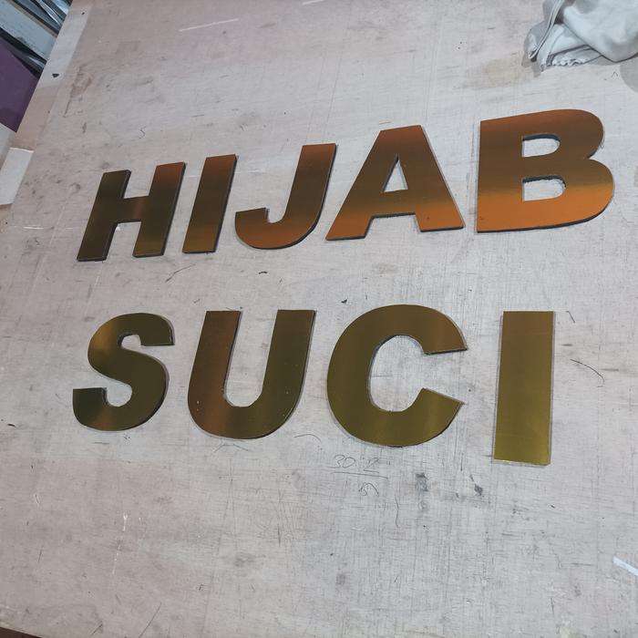 Gambar Huruf Timbul Akrilik Spon Tinggi 15cm - Biru dari KCM Trias Store undefined Tokopedia
