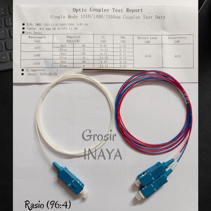 Gambar Splitter Ratio Three window/FBT splitter ratio Aneka Rasio - 4 : 96 dari Grosir Inaya undefined Tokopedia