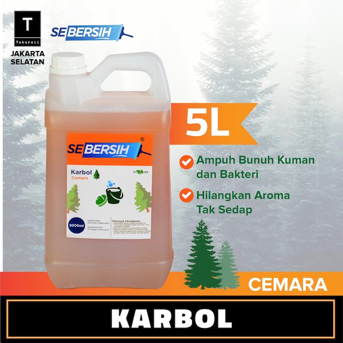 Gambar Karbol SEBERSIH 5 Liter Sereh / Cemara Premium Pembersih Kuman -Gojek - Cemara dari tokoraii undefined Tokopedia