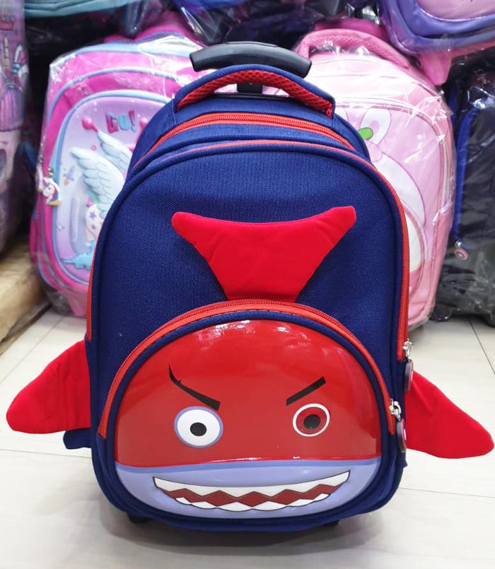 Gambar TAS DORONG TROLLEY TK / PAUD DINO DINOSOURUS 3Res IMPORT Luwi 12" - BABYSHARK GEMEZ dari OnLanShop undefined Tokopedia