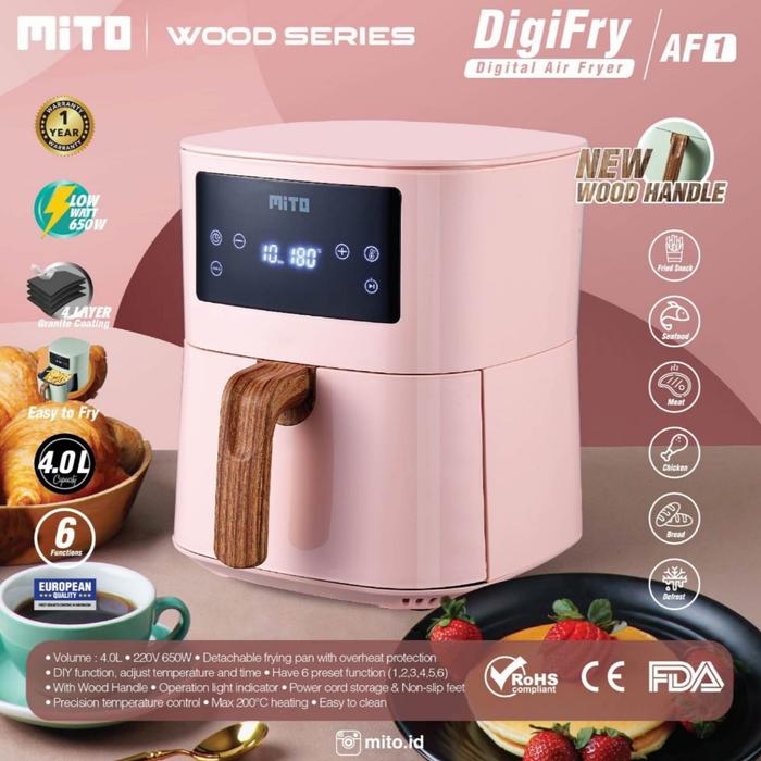 Gambar DigiFry Mito Air Fryer AF1 4L - Merah Muda dari Dapoer aili undefined Tokopedia