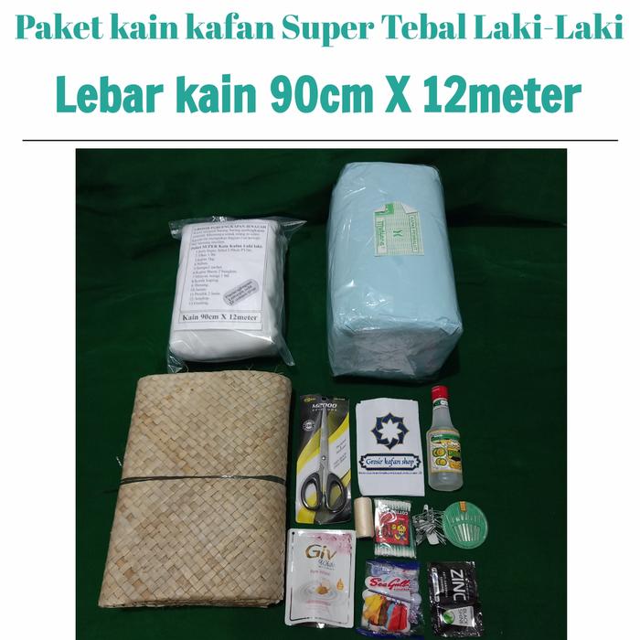 Gambar paket kain kafan SUPER TEBAL perlengkapan jenazah laki-laki dari Grosir kafan shop undefined Tokopedia