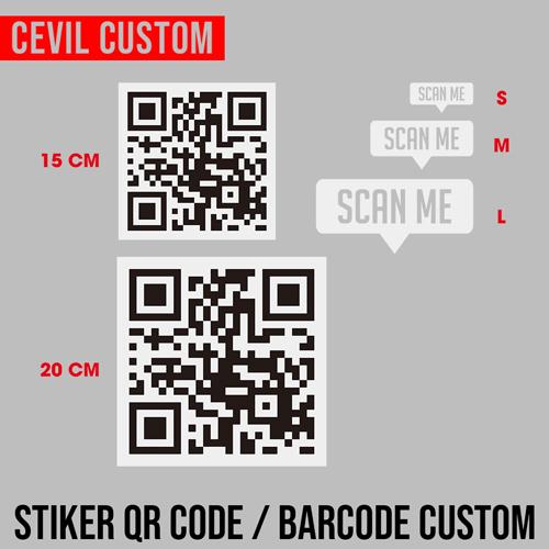 Gambar Stiker QR Code / Barcode Custom link olshop sosmed dll - QR Code 20cm dari CevilCustom undefined Tokopedia