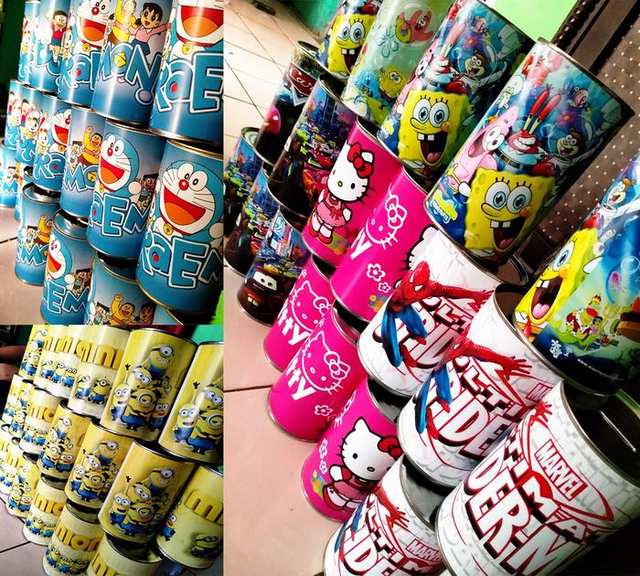 Gambar Celengan Kaleng Karakter Kartun Buka Tutup Lebar - Bernard Bear dari ARWANAJAYA KREASI undefined Tokopedia