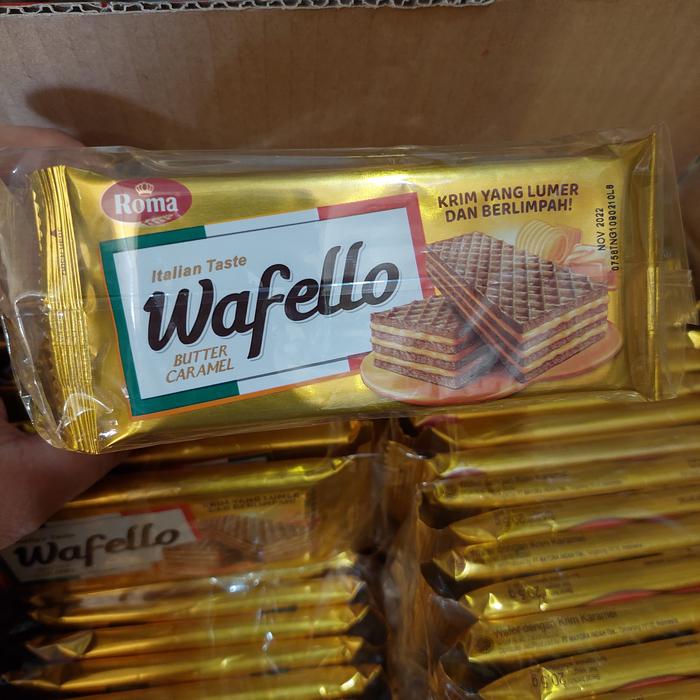 Gambar Roma Wafello 20.5 Gram BUTTER CARAMEL ECERAN 1000 dari Toko15snack undefined Tokopedia