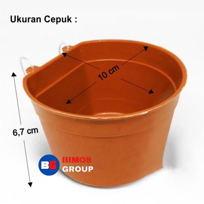 Gambar CEPUK WADAH PAKAN MINUM BURUNG AYAM BEBEK UNGGAS PLASTIK KAWAT KECIL - CEPUK AYAM KWT dari BIMOS STORE undefined Tokopedia