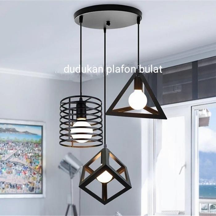Gambar lampu gantung minimalis ruang tamu - 3 model - dudukan bulat dari zheeshop46 undefined Tokopedia