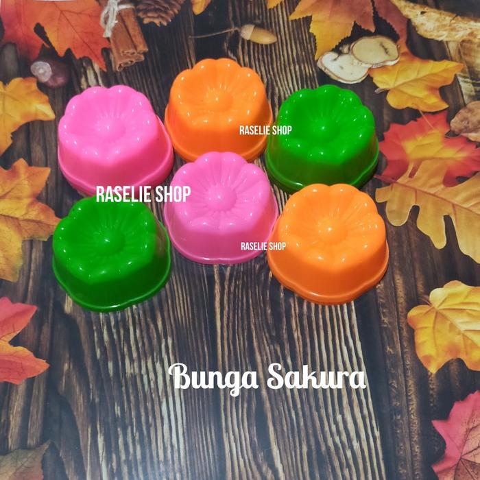 Gambar Set 12pcs Cetakan Puding SAKURA Agar2 Jelly Bolu Kukus Talam Putu Ayu dari Raselie Shop undefined Tokopedia