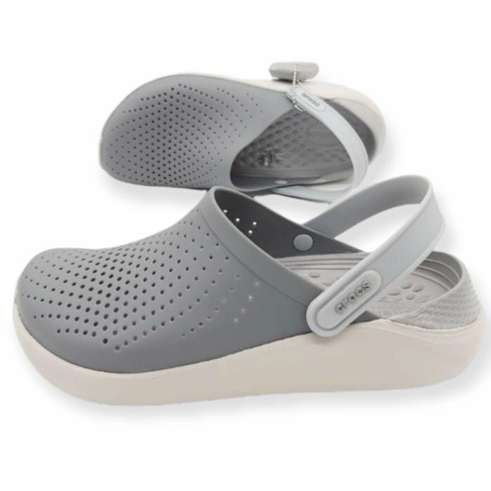 Gambar Sandal Crocs LiteRide Clog / Sendal Cewek Cowok - Abu-abu, 39 dari Classy Footwear ID undefined Tokopedia