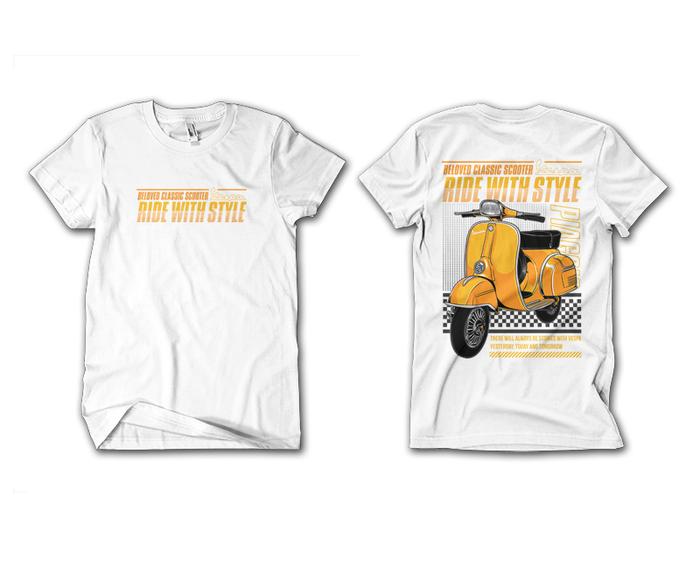 Gambar Kaos Motor Vespa Classic T shirt Distro Sunmori Laki Laki Pria Dewasa - Putih, M dari Arlive_Shop undefined Tokopedia